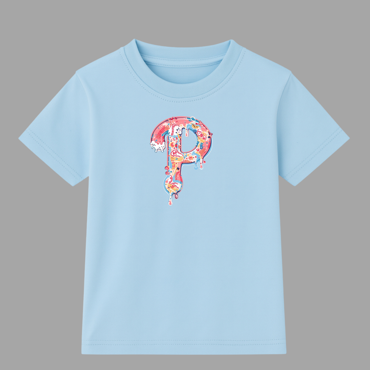 Youth Baseball Ice Cream Drip T-Shirt
