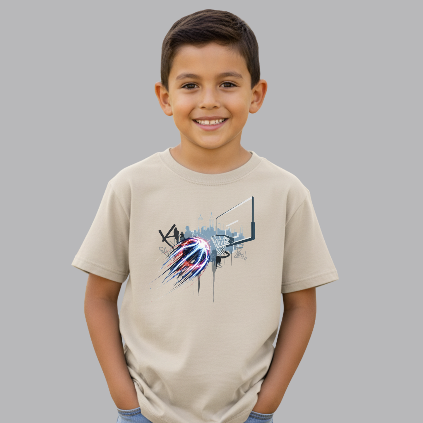 Youth Philly Skyline Basketball Graphic Tee