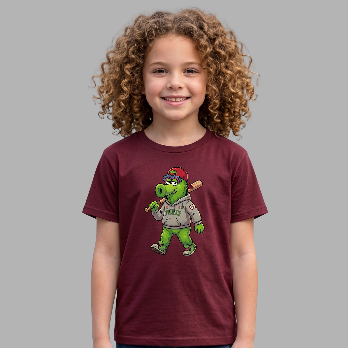 Youth Philly Mascot Hoodie & Bat Tee