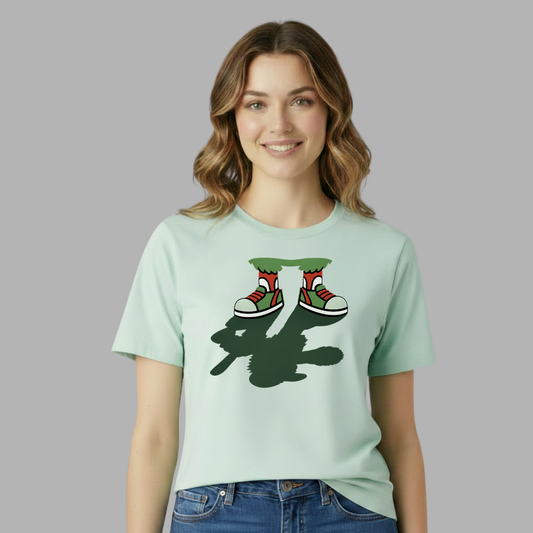 Green Character Shadow Illusion Tee