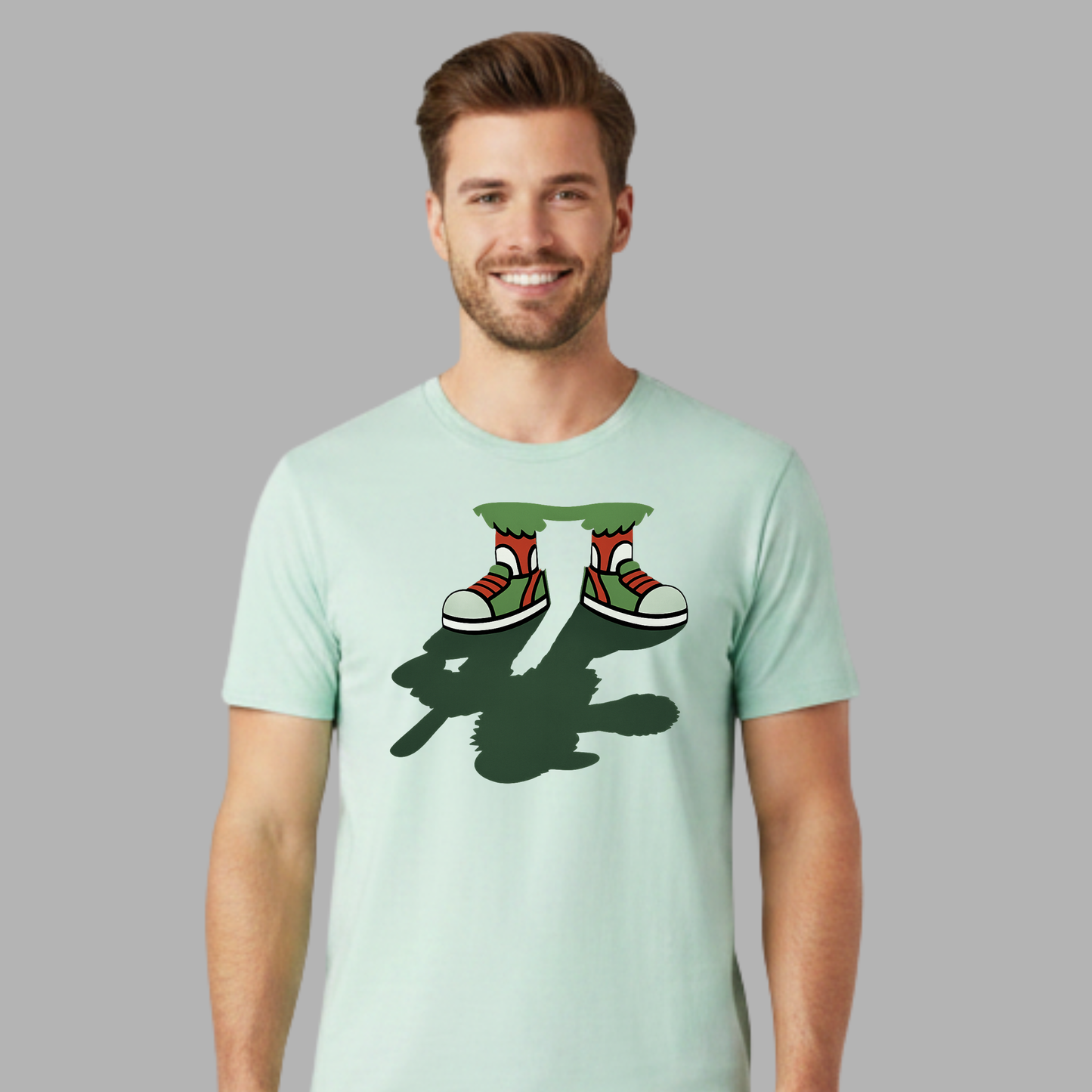 Green Character Shadow Illusion Tee