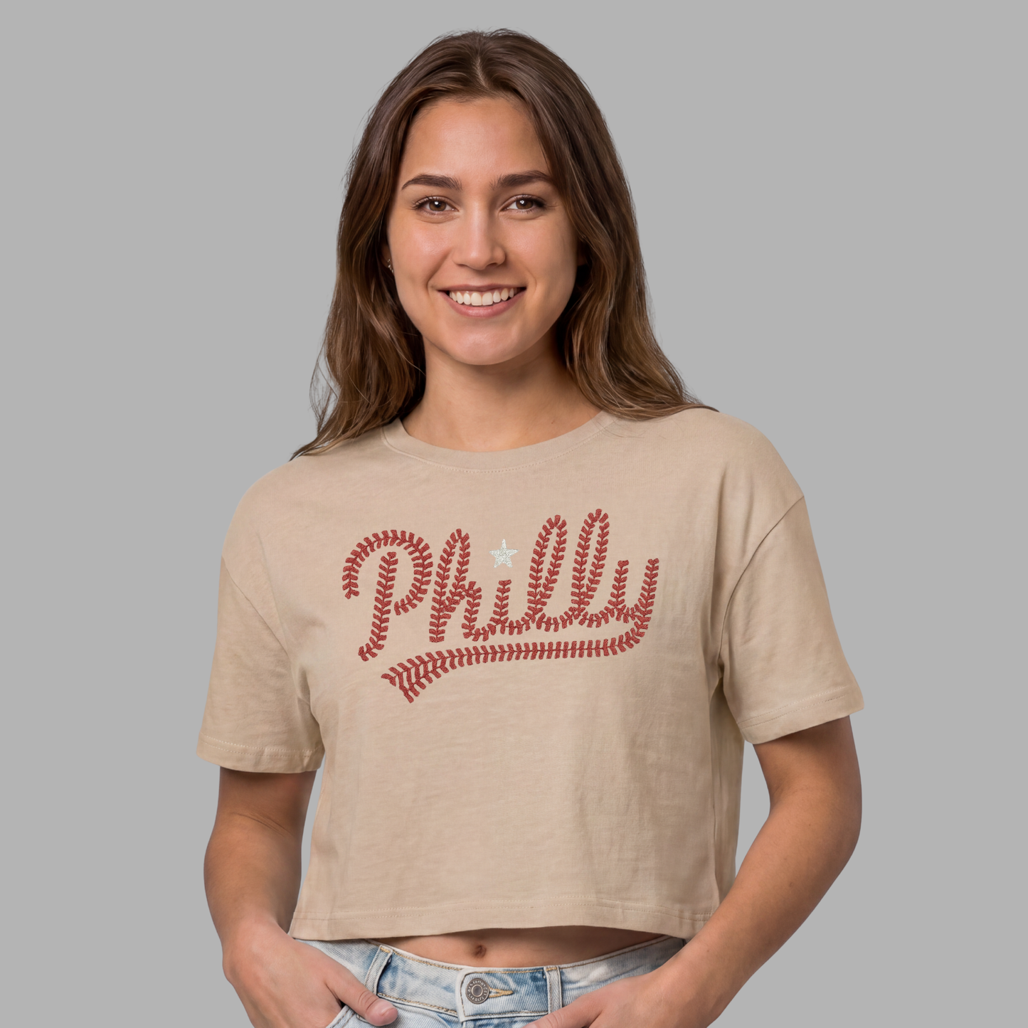 Women's Philly Baseball Crop