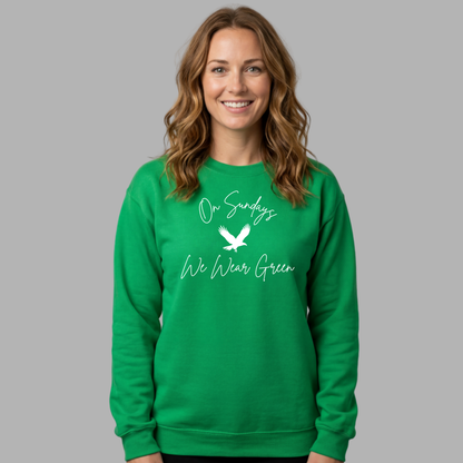 On Sundays We Wear Green Women's Crewneck