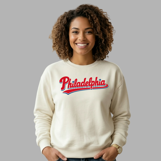 Philadelphia Ballpark Script Crewneck